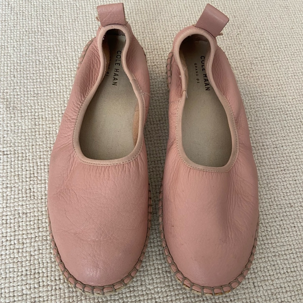Cole Haan Espadrille Slip On Platform Flats Cloudfeel Ballet Slipper Pink